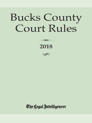 cover image of Bucks County Court Rules